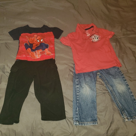 2T bundle 2 pants and 2 tshirts - Picture 1 of 1